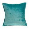 Homeroots 20 x 7 x 20 in. Transitional Aqua Solid Quilted Pillow Cover with Poly Insert 334101